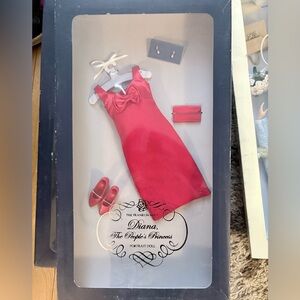Vintage in-box, never used Princess Diana Portrait Doll Red Dress & Accessories